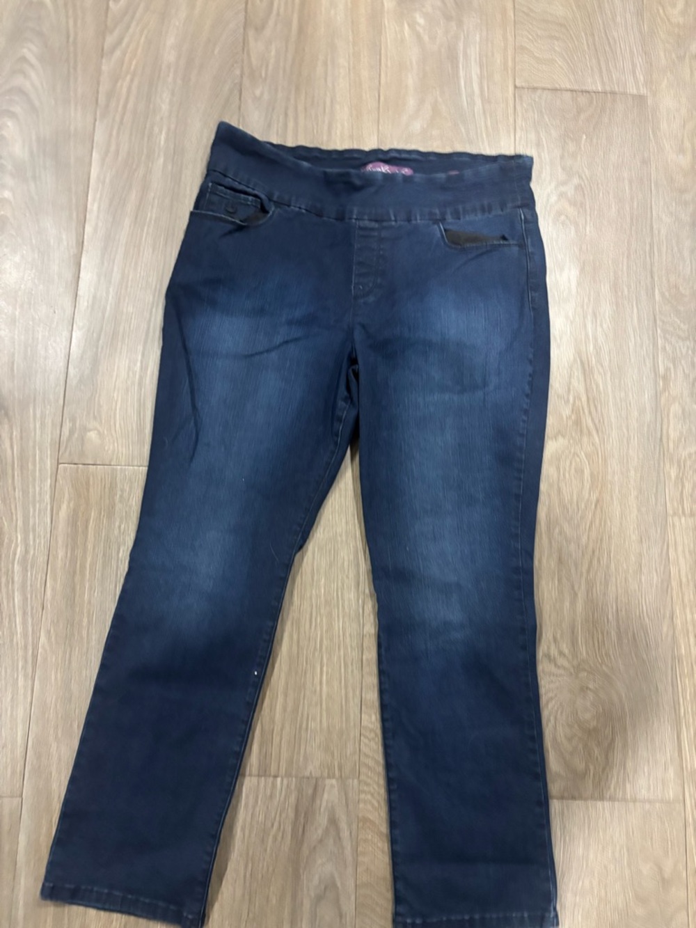 Gloria Vanderbilt Straight-Leg Dark Blue Jeans